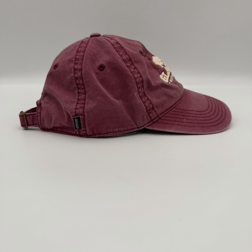 Legacy Glacier National Park bear embroidered strapback hat burgundy adult OS - Picture 3 of 7